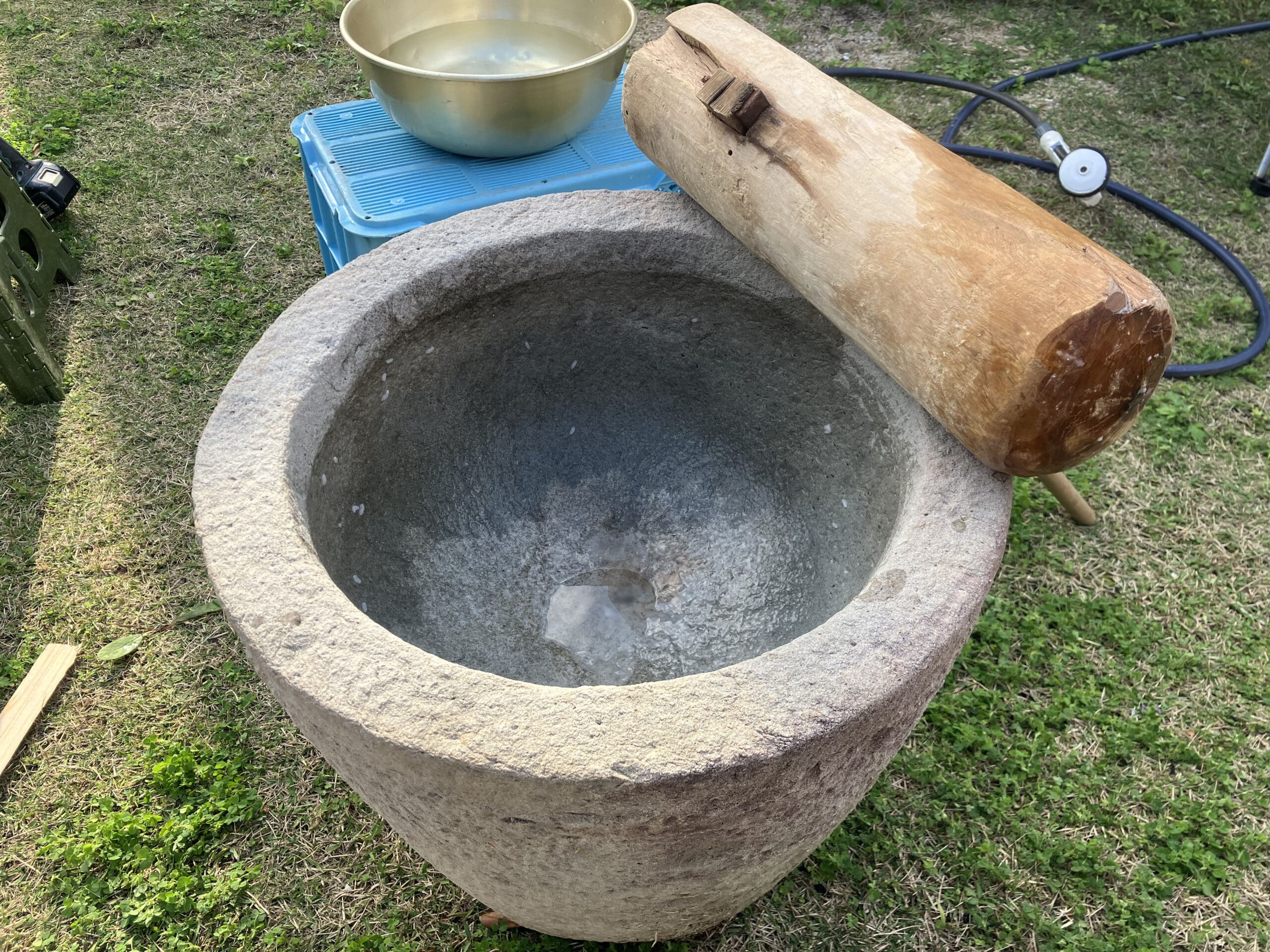 The mortar and pestle used in mochitsuki on Amami Oshima.