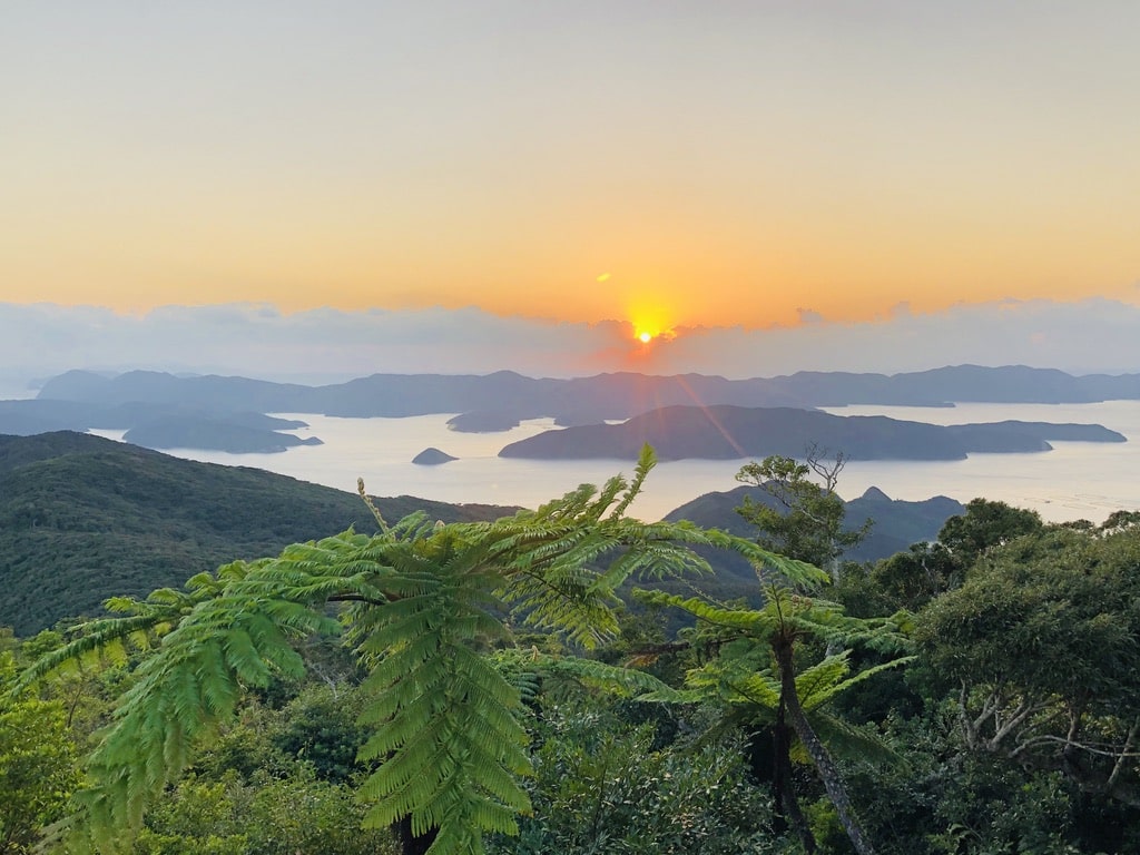 The sunset view from Yuidake observatory