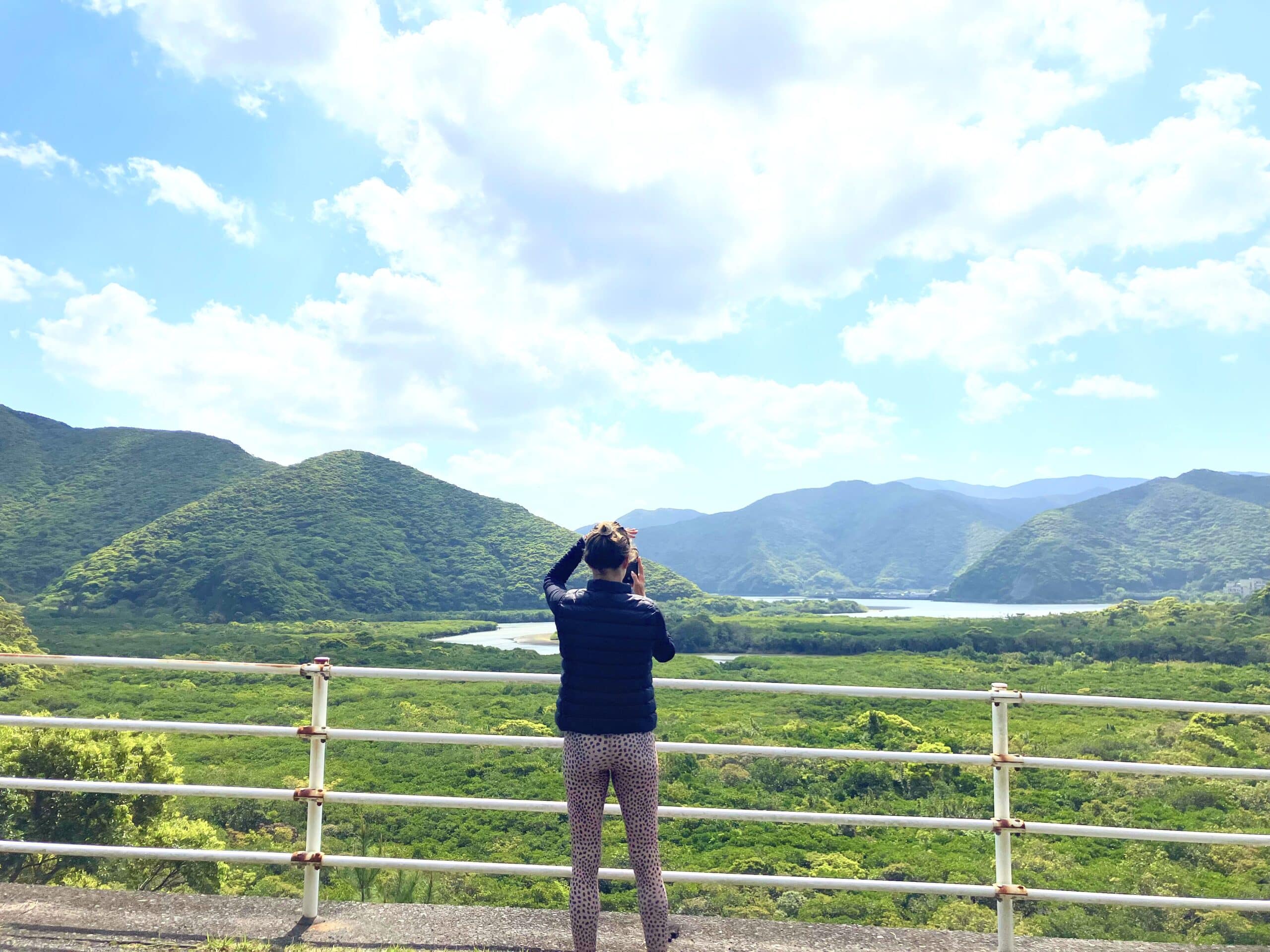 A women is seeing a massive mangrove