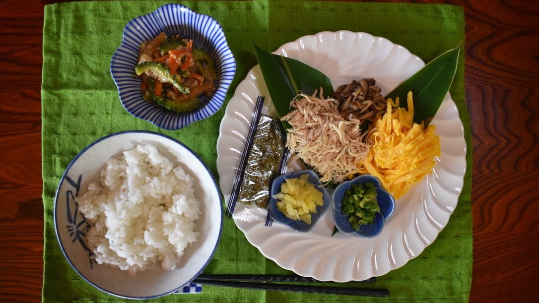 Traditional Keihan chicken rice, the most famous local dish of Amami Oshima